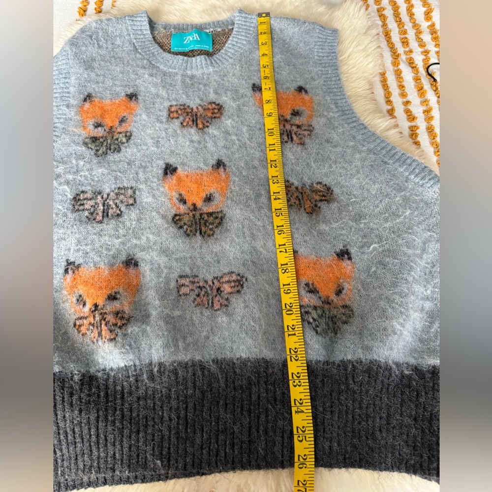 Zara JACQUARD KNIT VEST X HARRY LAMBERT Size XL - Picture 12 of 14